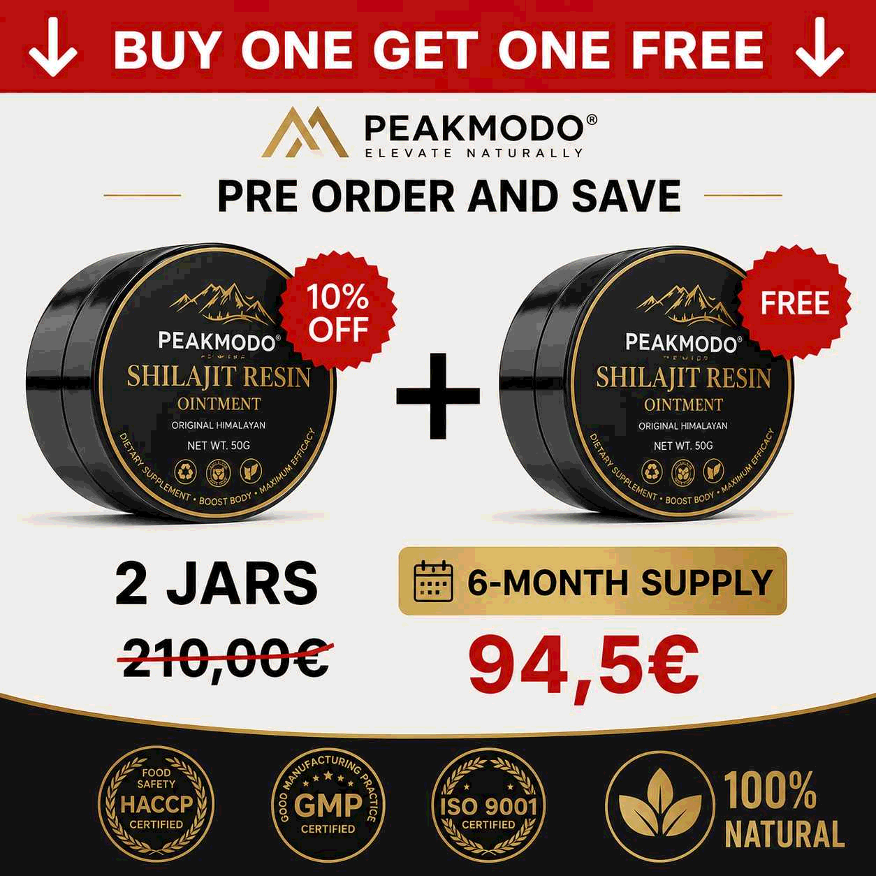 Shilajit Buy 1 Get 1 Free