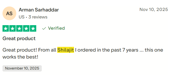 Review from Arman Sarhaddar